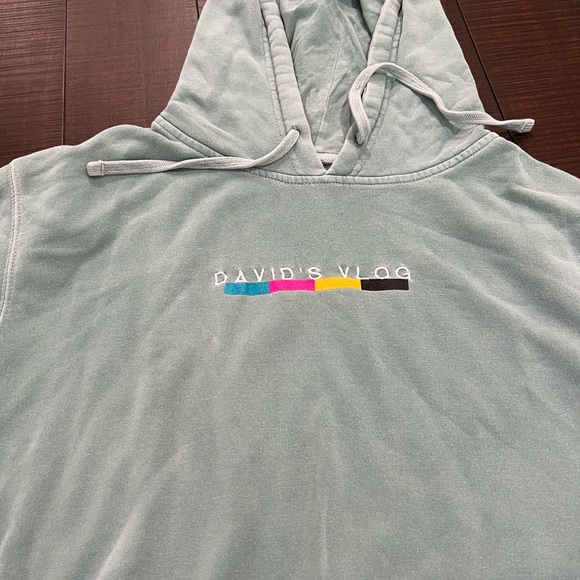 Light blue David Dobrik “David’s Vlog” Sweatshirt - Large - oversized fitting - Picture 3 of 4
